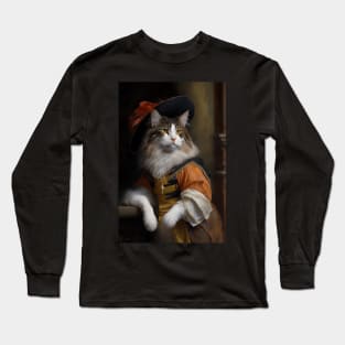 Maine Coon Classic Cat Portrait Long Sleeve T-Shirt